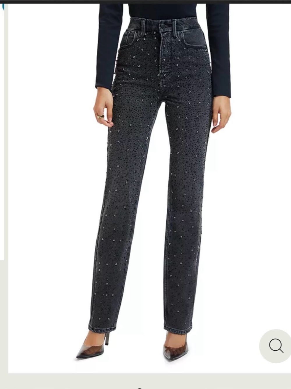 Good American Embellished Women's Jeans - Black